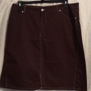 Just my size 22W color: warm fudge straight skirt